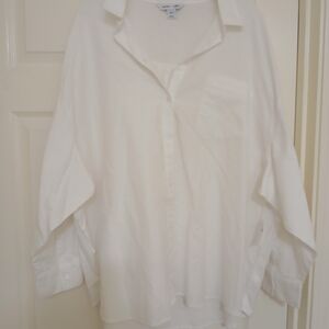 Womens Classic White Button Down Shirt
